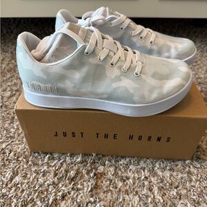 NOBULL White Camo Canvas Trainers